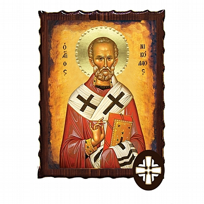 Item: Saint Nicholas | Lithography Mount Athos ΕΚ135-209, Saint Nicholas | Lithography Mount Athos