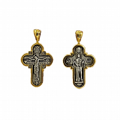Item: Silver Pendant with Virgin Mary of Mount Athos and the Lord E.4, Silver Pendant with Virgin Mary of Mount Athos and the Lord