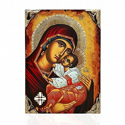 Item: Virgin Mary Glykofilousa LITHOGRAPHY Mount Athos E137-30, Virgin Mary Glykofilousa LITHOGRAPHY Mount Athos