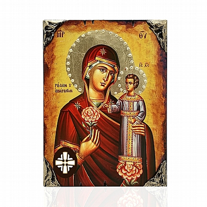 Item: Virgin Mary of Roses | LITHOGRAPHY Mount Athos E137-32, Virgin Mary of Roses | LITHOGRAPHY Mount Athos