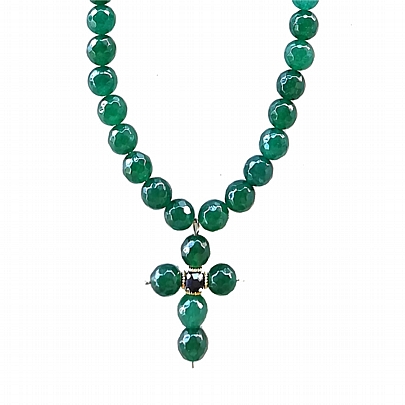 Item: Neck Amulet with Semi – Precious Stones ESTO1, Neck Amulet with Semi – Precious Stones