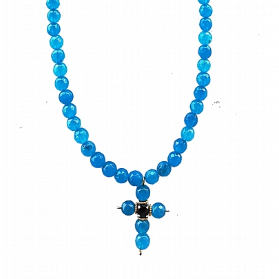 Item: Neck Amulet with Semi – Precious Stones EST06, Neck Amulet with Semi – Precious Stones