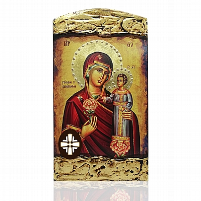 Item: Virgin Mary of Roses | LITHOGRAPHY Mount Athos E1527-3, Virgin Mary of Roses | LITHOGRAPHY Mount Athos
