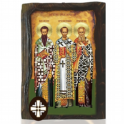 Item: The Three Hierarchs Mount Athos E306-201, The Three Hierarchs Mount Athos
