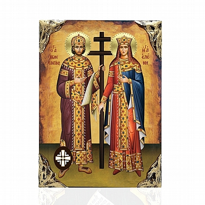 Item: SAINT KONSTANTINOS AND ELENI LITHOGRAPHY Mount Athos EL478-16, SAINT KONSTANTINOS AND ELENI LITHOGRAPHY Mount Athos