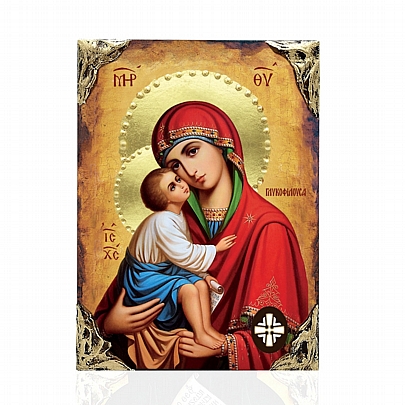 Item: Virgin Mary Glykofilousa | LITHOGRAPHY Mount Athos EL478-90, Virgin Mary Glykofilousa | LITHOGRAPHY Mount Athos