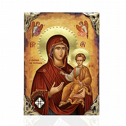 Item: VIRGIN THE PROTECTION OF CHRISTIANS | LITHOGRAPHY | Mount Athos EL478-92, VIRGIN THE PROTECTION OF CHRISTIANS | LITHOGRAPHY | Mount Athos