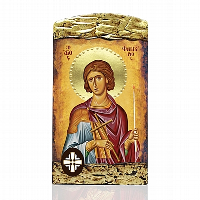 Item: Saint Phanourios Lithography Mount Athos E.98, Saint Phanourios Lithography Mount Athos