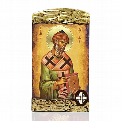 Item: Saint Spyridon Lithography Mount Athos E.117, Saint Spyridon Lithography Mount Athos