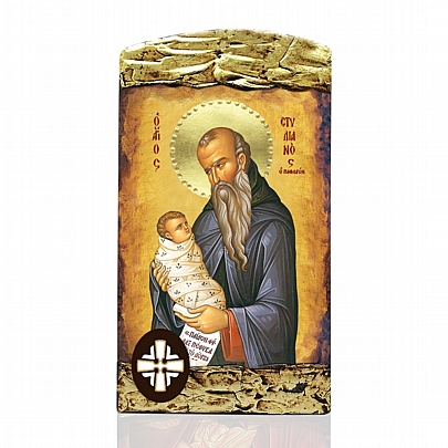 Item: Saint Stylianos Lithography Mount Athos E.118, Saint Stylianos Lithography Mount Athos