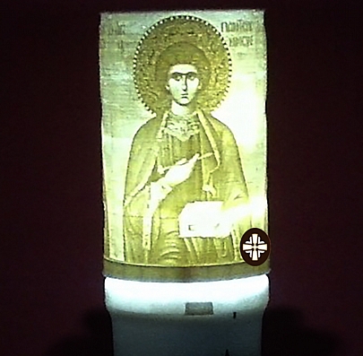 Item: ELECTRIC CANDLE WITH SAINT PANTELEIMON 90 DAYS E.2273, ELECTRIC CANDLE WITH SAINT PANTELEIMON 90 DAYS