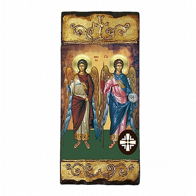 Item: THE BRIGADES MICHAEL AND GABRIEL | LITHOGRAPHY | Mount Athos E260, THE BRIGADES MICHAEL AND GABRIEL | LITHOGRAPHY | Mount Athos