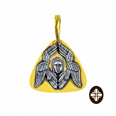 Item: Cherub Silver Pendant - Six Wing E.2410, Cherub Silver Pendant - Six Wing