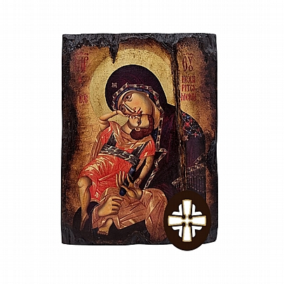 Item: Virgin Mary Full of Grace | Serigraph on Naturally Aged Wood | Mount Athos E249-4, Virgin Mary Full of Grace | Serigraph on Naturally Aged Wood | Mount Athos