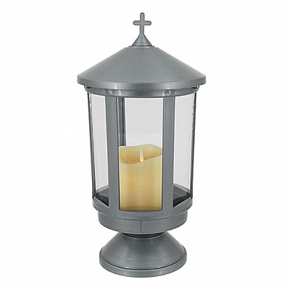 Item: CEMETERY LAMP PLASTIC SILVER E.2529, CEMETERY LAMP PLASTIC SILVER