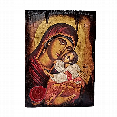 Item: Virgin Mary | Serigraph on Naturally Aged Wood | Mount Athos E.2548, Virgin Mary | Serigraph on Naturally Aged Wood | Mount Athos