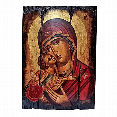 Item: Virgin Mary | Serigraph on Naturally Aged Wood | Mount Athos E.2549, Virgin Mary | Serigraph on Naturally Aged Wood | Mount Athos