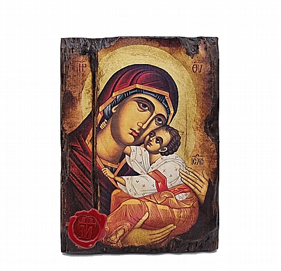 Item: Virgin Mary | Serigraph on Naturally Aged Wood | Mount Athos E.2550, Virgin Mary | Serigraph on Naturally Aged Wood | Mount Athos
