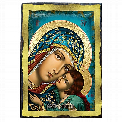 Item: Virgin Mary Glykofilousa LITHOGRAPHY Mount Athos E.2608, Virgin Mary Glykofilousa LITHOGRAPHY Mount Athos