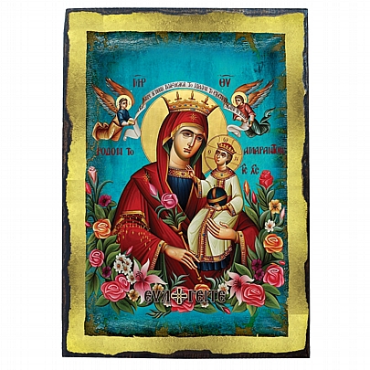 Item: Virgin Mary of Roses | LITHOGRAPHY Mount Athos E.2611, Virgin Mary of Roses | LITHOGRAPHY Mount Athos