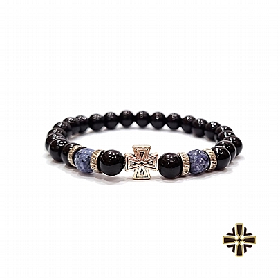 Item: Black Bracelet with Cross
C.2690, Black Bracelet with Cross
