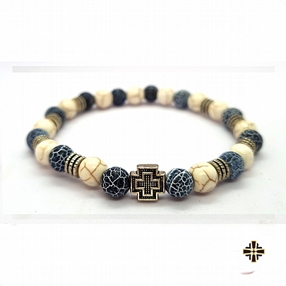 Item: Men's Saint Amulet with semi-precious stones | Mount Athos C.2743, Men's Saint Amulet with semi-precious stones | Mount Athos