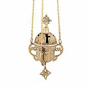 KB277B | Καντήλι Μπρούτζινο κρεμαστό με καπάκι : 1